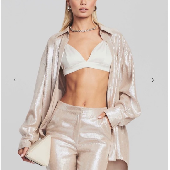 Retrofête JACE SEQUIN TOP Size: M Original Price $395 *Pants Avail Separately* - Picture 4 of 12